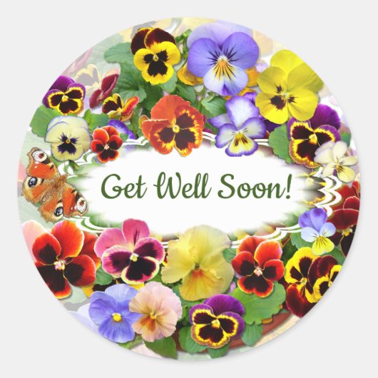 Sticker Rond Beauté de Pansy (Devant)