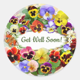 Sticker Rond Beauté de Pansy