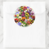 Sticker Rond Beauté de Pansy avec papillons (Sac)