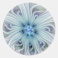 Beauté florale Abstraite moderne Blue Pastel Flowe