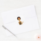 Sticker Rond Beauté noire (Enveloppe)