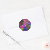 Sticker Rond beauté rose et violet (Enveloppe)