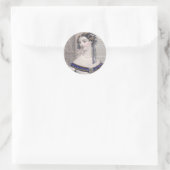 Sticker Rond Beauté victorienne par Jules David - Superbe visag (Sac)