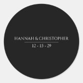 Sticker Rond Beautiful Black & White Wedding (Devant)
