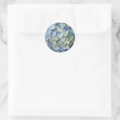 Sticker Rond Beautiful Blue Hydrangea Flowers (Sac)