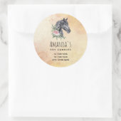 Sticker Rond Beautiful Horse Head (Sac)