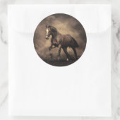 Sticker Rond Beautiful horse throw pillow (Sac)