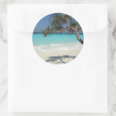 Sticker Rond Beautiful Tropical Beach (Sac)