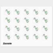 Sticker Rond Beauty Botanical Typography (Feuille)