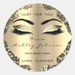 Sticker Rond Beauty Sparkl Parties scintillant Champaigne Gold