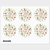 Sticker Rond Beaux cadeaux de Noël Script (Feuille)