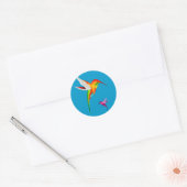 Sticker Rond Beaux colibris (Colibri) (Enveloppe)