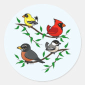 Sticker Rond Beaux oiseaux Jardins (Devant)