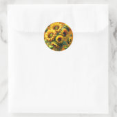 Sticker Rond Beaux tournesols (Sac)