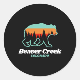 Sticker Rond Beaver Creek Colorado Ski Snowboard Ours