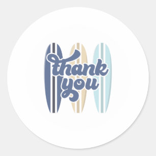 Sticker Rond Bébé à bord Planche de surf Baby Shower Merci