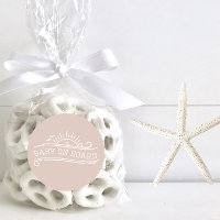 Bébé à bord surf Baby shower rose