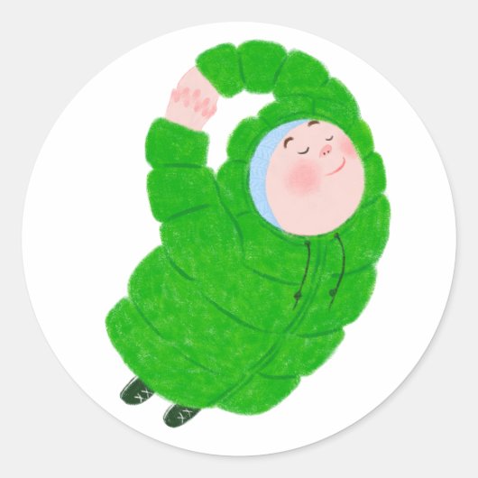 Sticker Rond Bébé adorable (Devant)