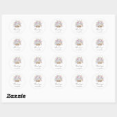 Sticker Rond Bébé Agneau - Merci (Feuille)