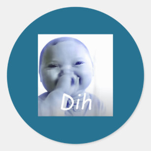 Sticker Rond Bébé Ai Dih Meme Brainrot