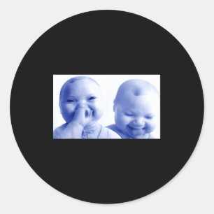 Sticker Rond Bébé Ai Drôle Génération Z Mème Viral Rire Ai Rieu