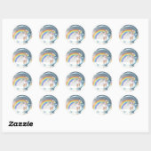 Sticker Rond bébé ange (Feuille)