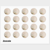 Sticker Rond Bébé Anges (Feuille)