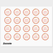 Sticker Rond Bébé Arc Floral Super rétro en Fleur | Boho (Feuille)