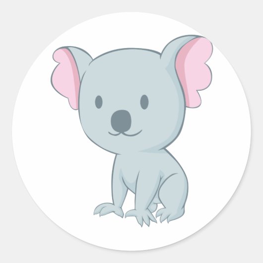 Sticker Rond Bébé australien Koala Bear (Devant)