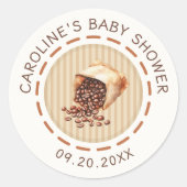 Sticker Rond Bébé Café en Route (Devant)