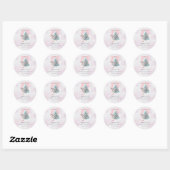 Sticker Rond Bébé C'est froid dehors Baby shower d'hiver fille (Feuille)