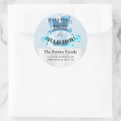 Sticker Rond Bébé c'est froid dehors Snowmen (Sac)