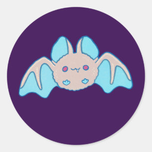 Sticker Rond Bébé Chauve-souris Blob