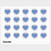 Sticker Rond Bébé Coeur bleu (Feuille)