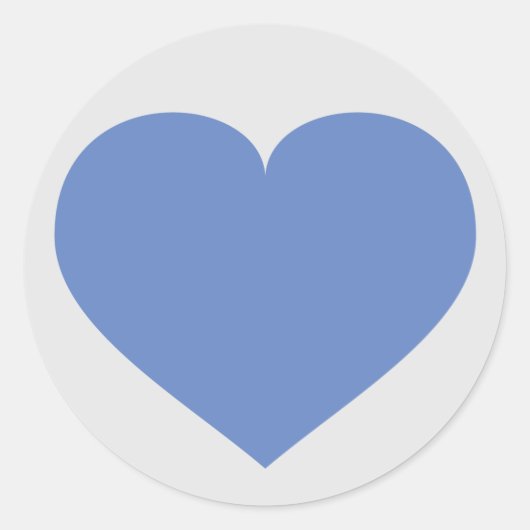 Sticker Rond Bébé Coeur bleu (Devant)