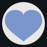 Sticker Rond Bébé Coeur bleu<br><div class="desc">Cet autocollant présente un coeur bleu bébé. Peut être customisé comme un ajout décoratif au baby shower,  fête de fiançailles,  douche nuptiale,  dîner de répétition,  mariage,  anniversaire ou faveurs de la Saint-Valentin.</div>