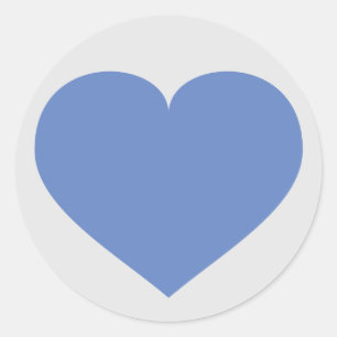 Sticker Rond Bébé Coeur bleu