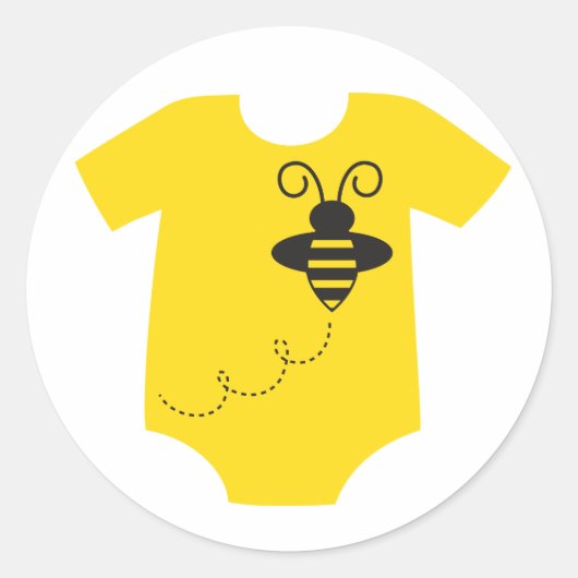 Sticker Rond Bébé d'abeille (Devant)