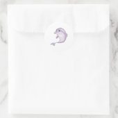 Sticker Rond bébé dauphin mignon (Sac)