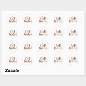 Sticker Rond Bébé d'automne (Feuille)