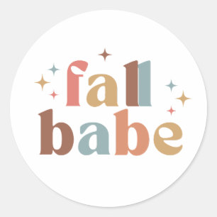 Sticker Rond Bébé d'automne