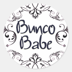 Sticker Rond Bébé de Bunco avec le bouton de remous