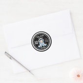 Sticker Rond Bébé de dix mois : étape astronaute (Enveloppe)