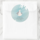 Sticker Rond Bébé de requin doux (Sac)