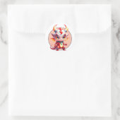 Sticker Rond Bébé dragon Kensi (Sac)