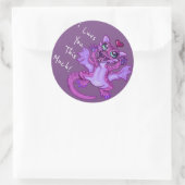 Sticker Rond Bébé Dragon Love (Sac)