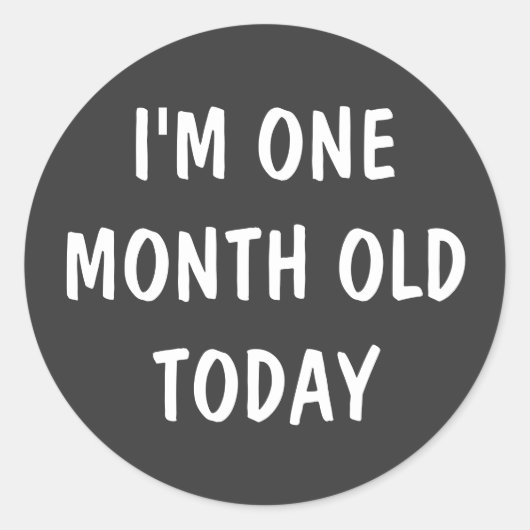 Sticker Rond Bébé d'un mois (Devant)