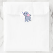 Sticker Rond Bébé éléphant (Sac)