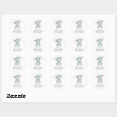 Sticker Rond Bébé éléphant Shower Gris (Feuille)