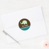 Sticker Rond Bébé ElephantStickers - Customisez-le ! (Enveloppe)